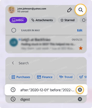 How to Clear Email Search History in Yahoo Mail App on iOS