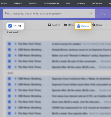 How to Delete All Email on Yahoo Mail or Archive It