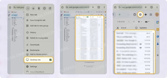 Manage Gmail labels from Android settings