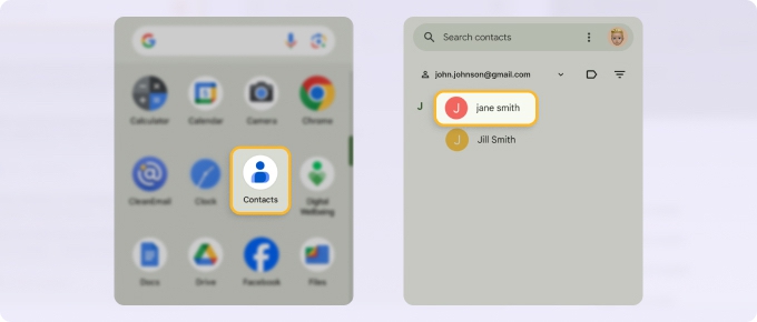 Access Google Contacts on Android