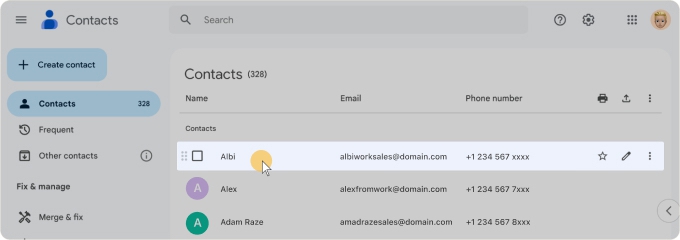 Access Google Contacts on the Google Contacts Website