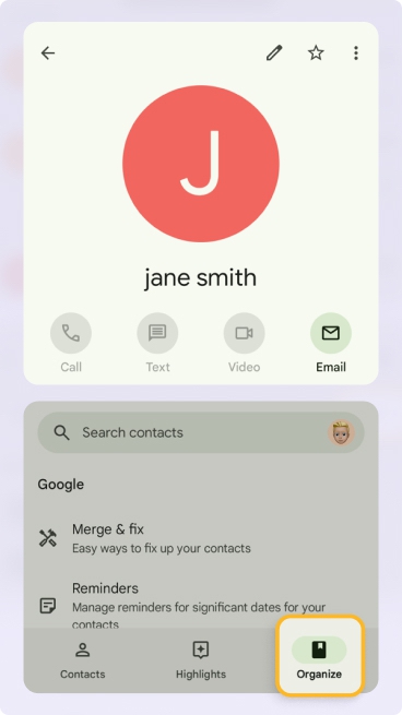 Access Google Contacts on Mobile