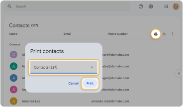 Create a PDF to Print Contacts