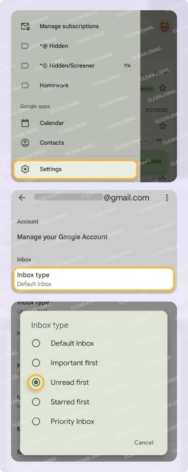 How to show only unread emails in Gmail on Android