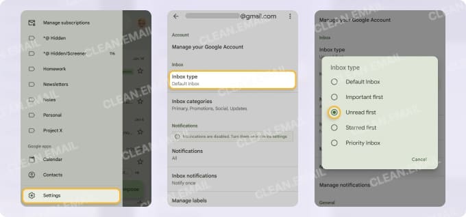 How to show only unread emails in Gmail on Android