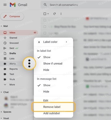How to delete labels in Gmail