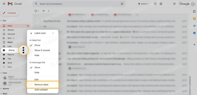How to delete labels in Gmail