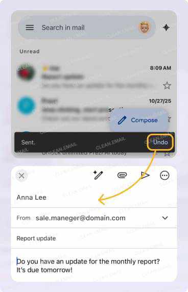 How to unsend an email in Gmail on mobile