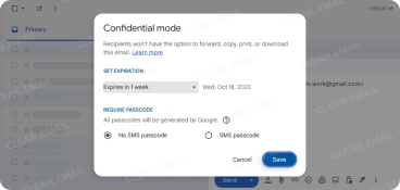 Gmail Confidential Mode for sending sensitive emails