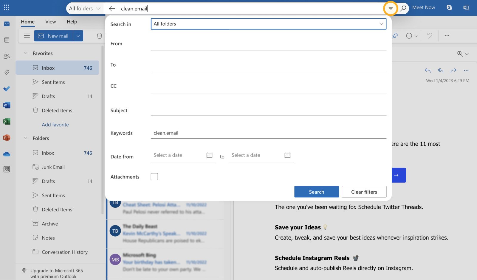 How To Search Emails In Outlook On Desktop Web And Mobile