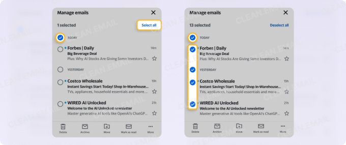 How to Select All in Yahoo Mail App on Mobile