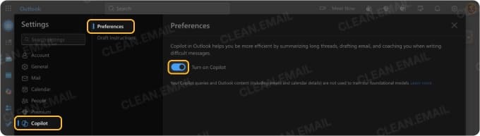 How to enable Copilot in Outlook on the web