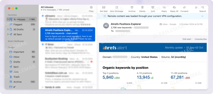 Apple Mail email service for macOS and iOS users