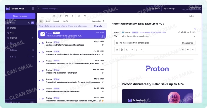 Proton Mail — a leading privacy-focused email provider with end-to-end encryption