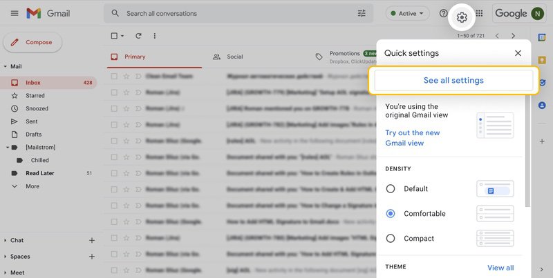 Create email signatures for all Gmail addresses
