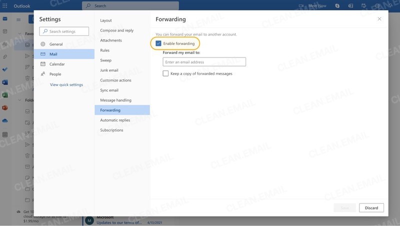 Set up email forwarding to a Gmail account