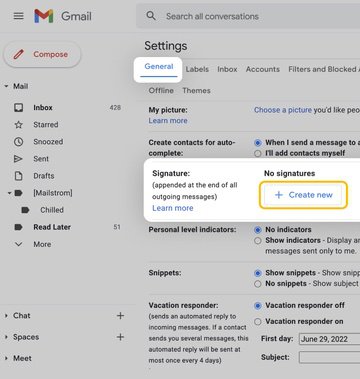 Create signatures for all Gmail addresses