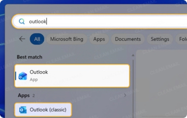 Check the Start menu icon to see if Outlook is Classic or New