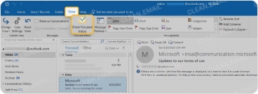 Focused Inbox feature in Outlook for Windows