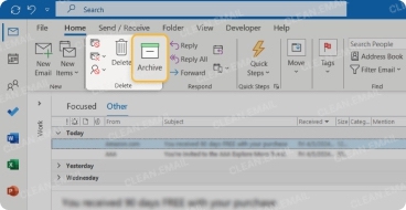 Mark the message as read and move it to Archive