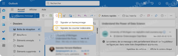 Marquer les spams