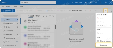 How to Add Snooze to Quick Actions in Outlook on Web