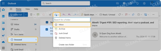 How to Undo or Unsnooze Emails in Outlook