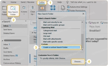 Save Search Folders in Outlook
