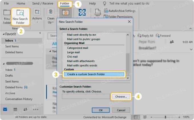 Save Search Folders in Outlook