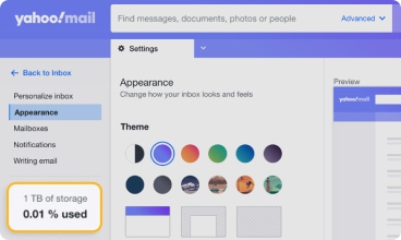 Checking Yahoo Mail capacity