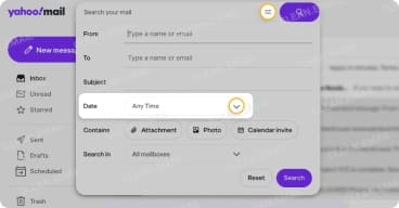 Use Yahoo Mail search filters