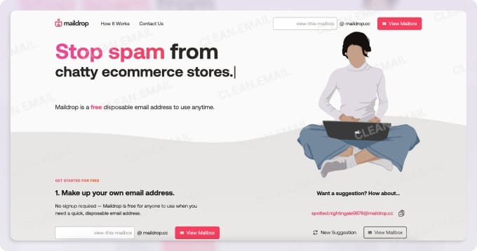 Maildrop offers a minimal, functional disposable inbox for developers and testers