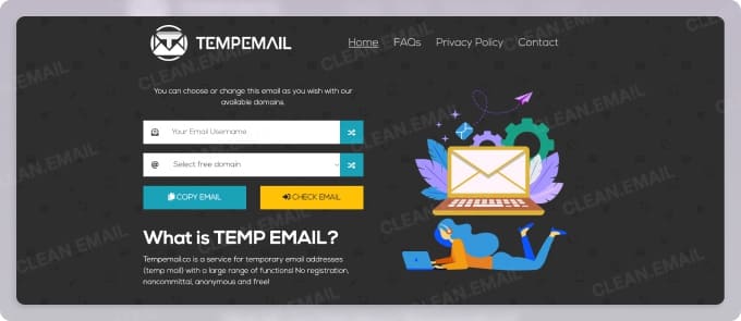 Tempemail.co provides a simple, immediate temporary email address