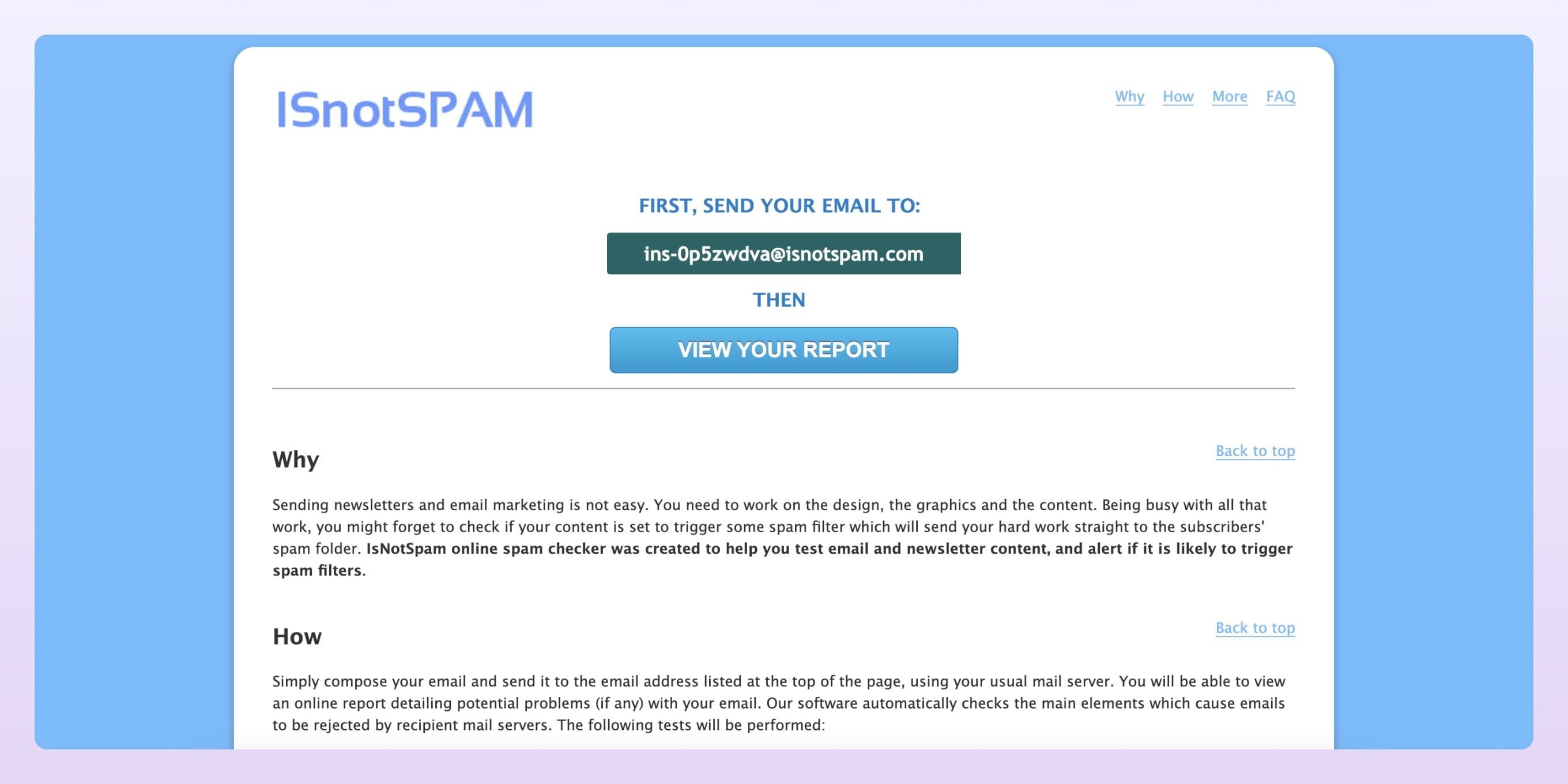 verify spam email addresses