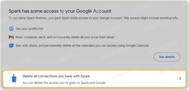 Remove all app and service connections from your Google Account