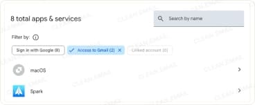 Review the permissions granted to your Google Account