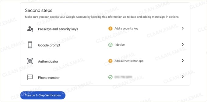 How to enable 2SV for your Google account