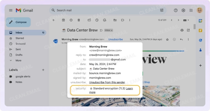Email encryption converting messages into unreadable ciphertext