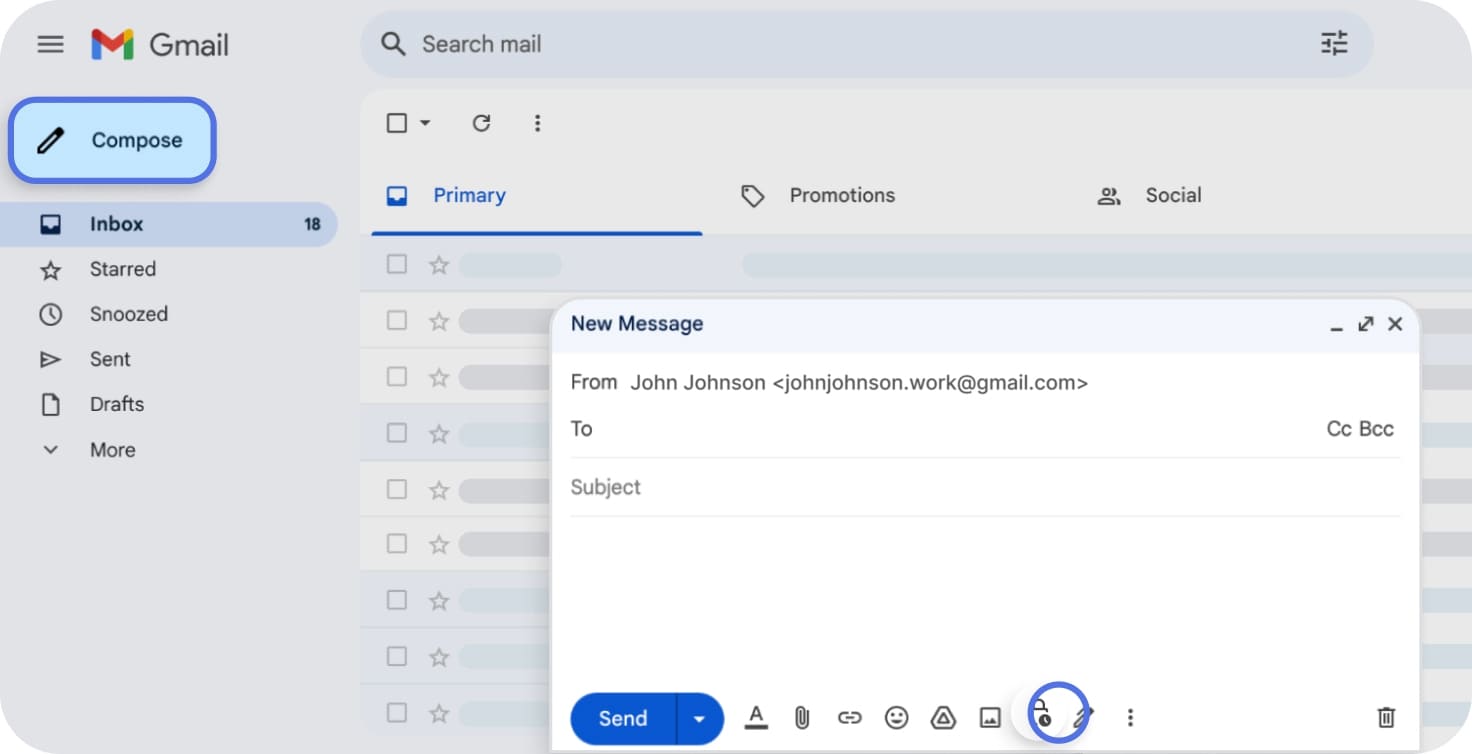 how to send encrypt email in gmail
