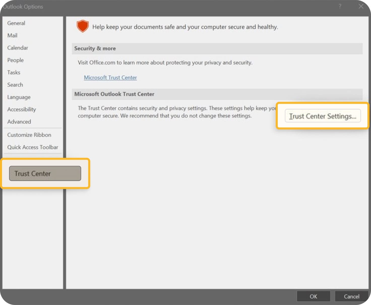 outlook cannot encrypt email