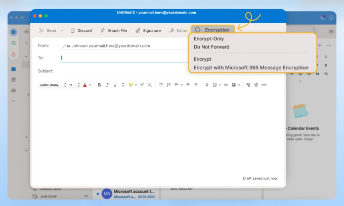 How to send an encrypted message with Microsoft 365
