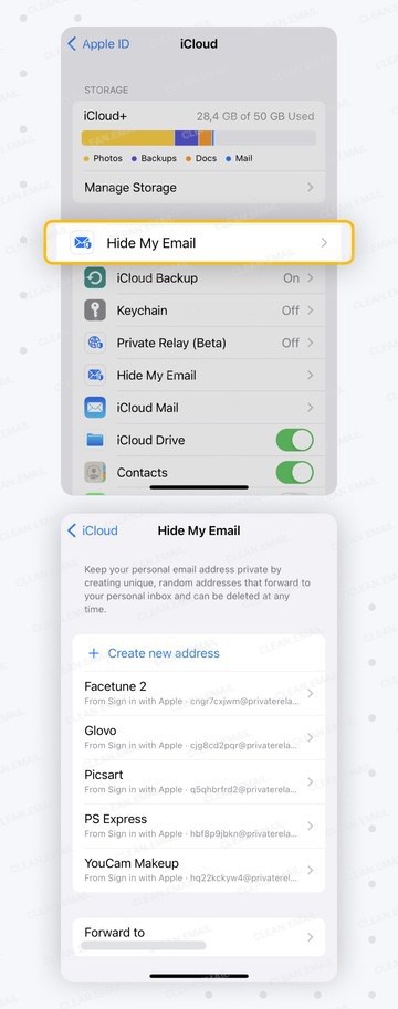 Remove or hide your email on iPhone