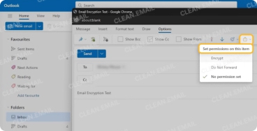 How to send a secure email and attachment in Outlook