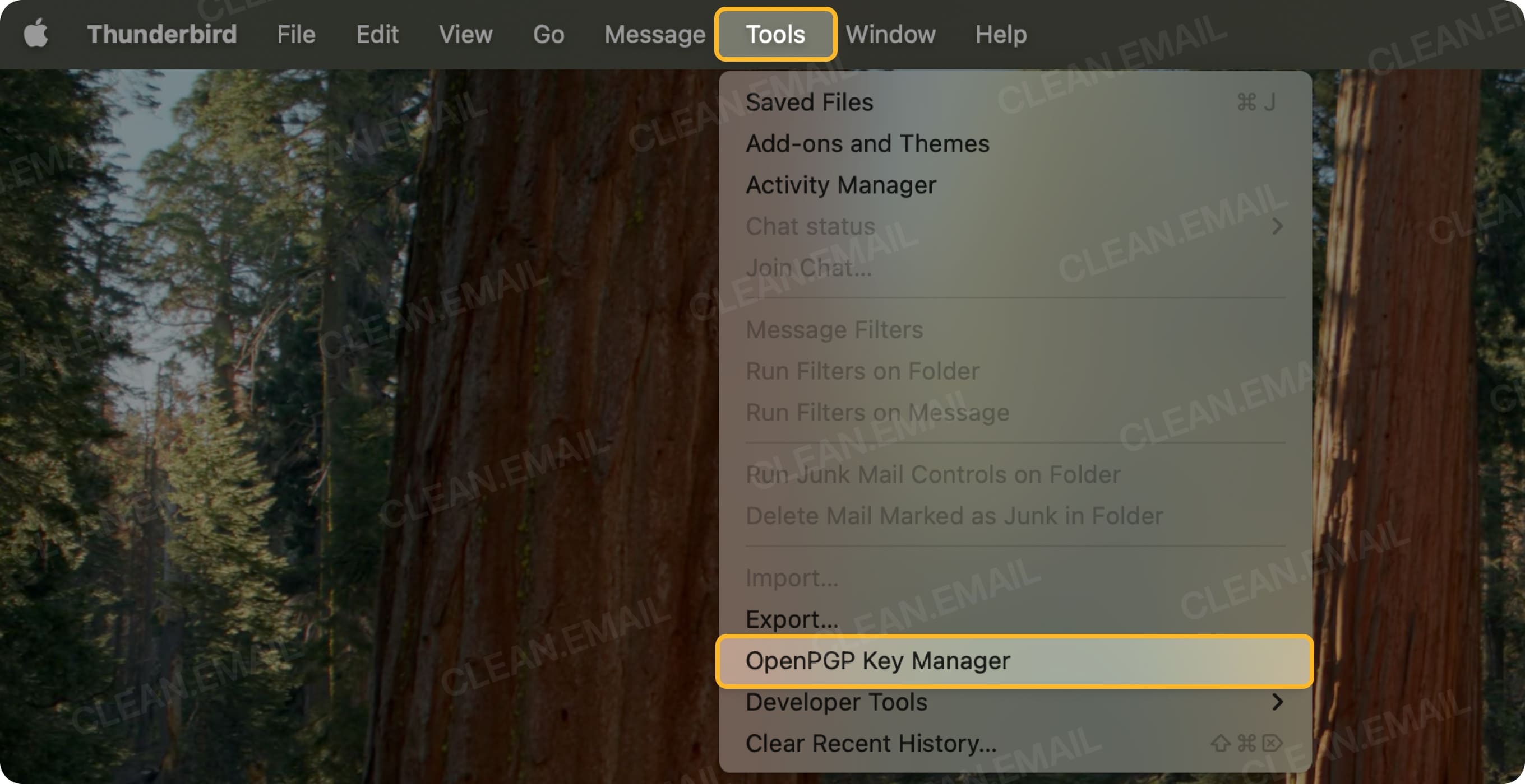 Select Add Secure Mail Key How to Send a Secure Email in Your Email Service Provider