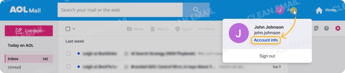 Enabling two-factor authentication on AOL Mail