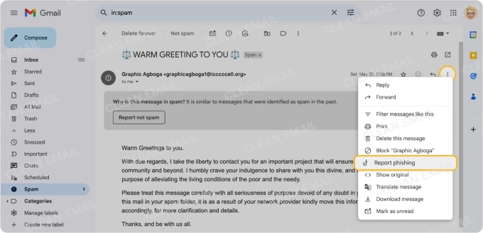 The Right Way to Report Scammer Emails in Gmail