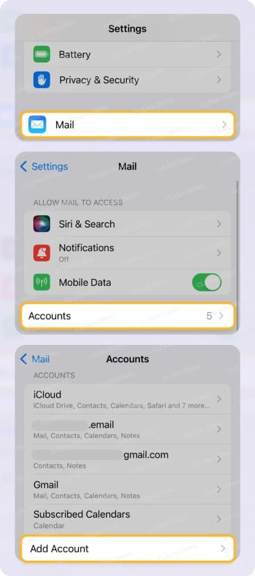 Remove and Re-Add the Email Account
