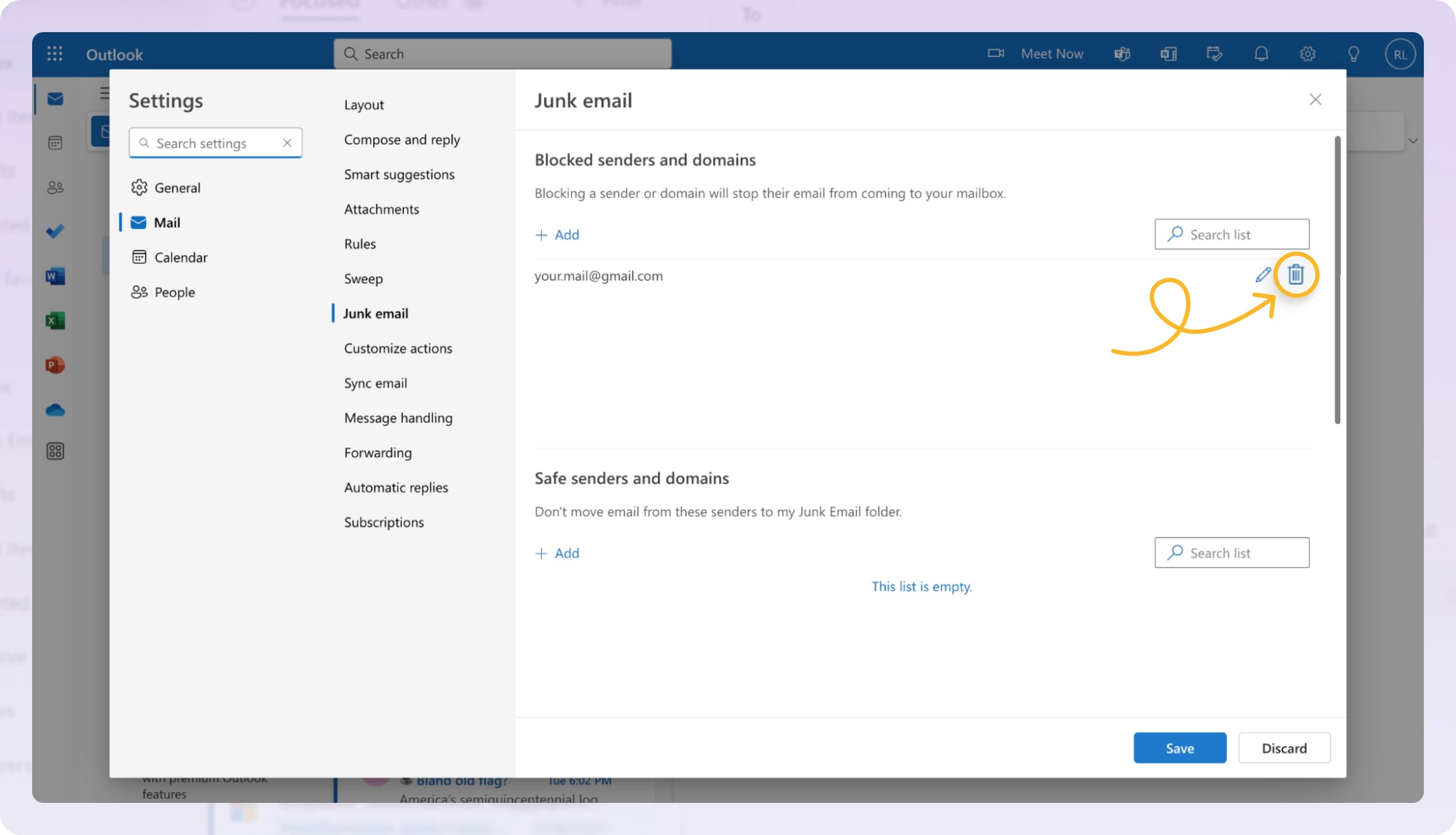 how to not read email in outlook
