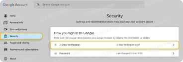 How to create a Gmail app password