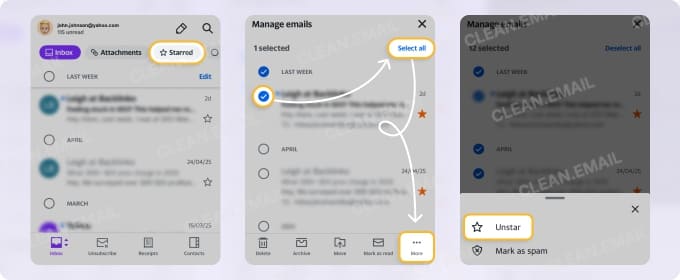 How to Unflag Multiple Emails on iPhone in Yahoo Mail